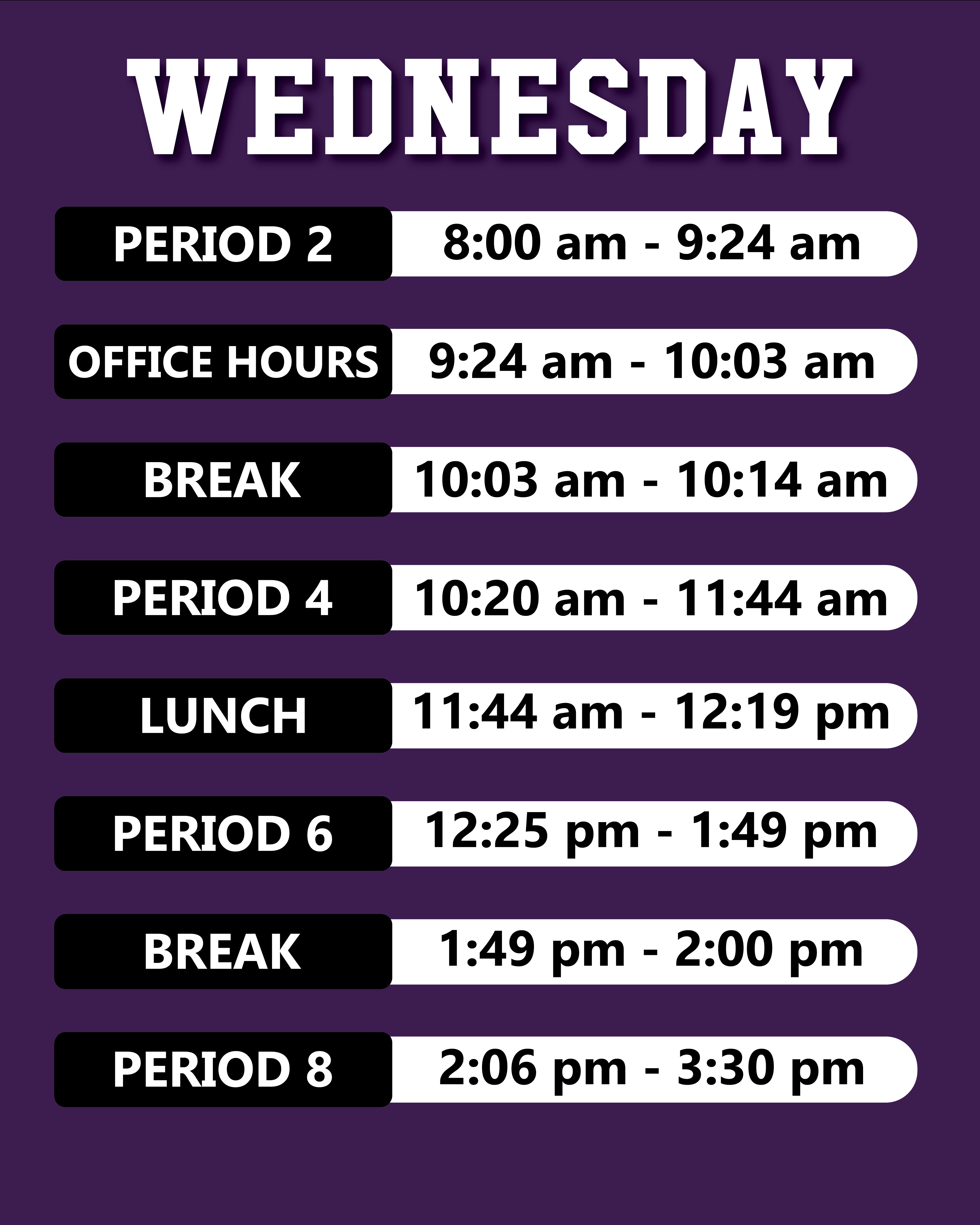 even-schedule-portola-high-school