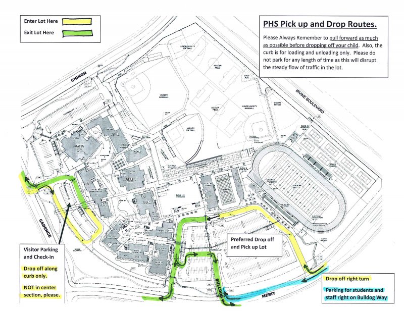 Drop off map of parking lots