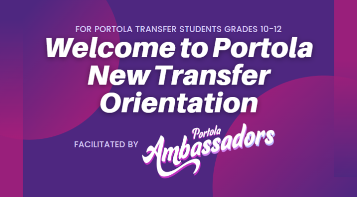 Welcome to Portola New Transfer Orientation