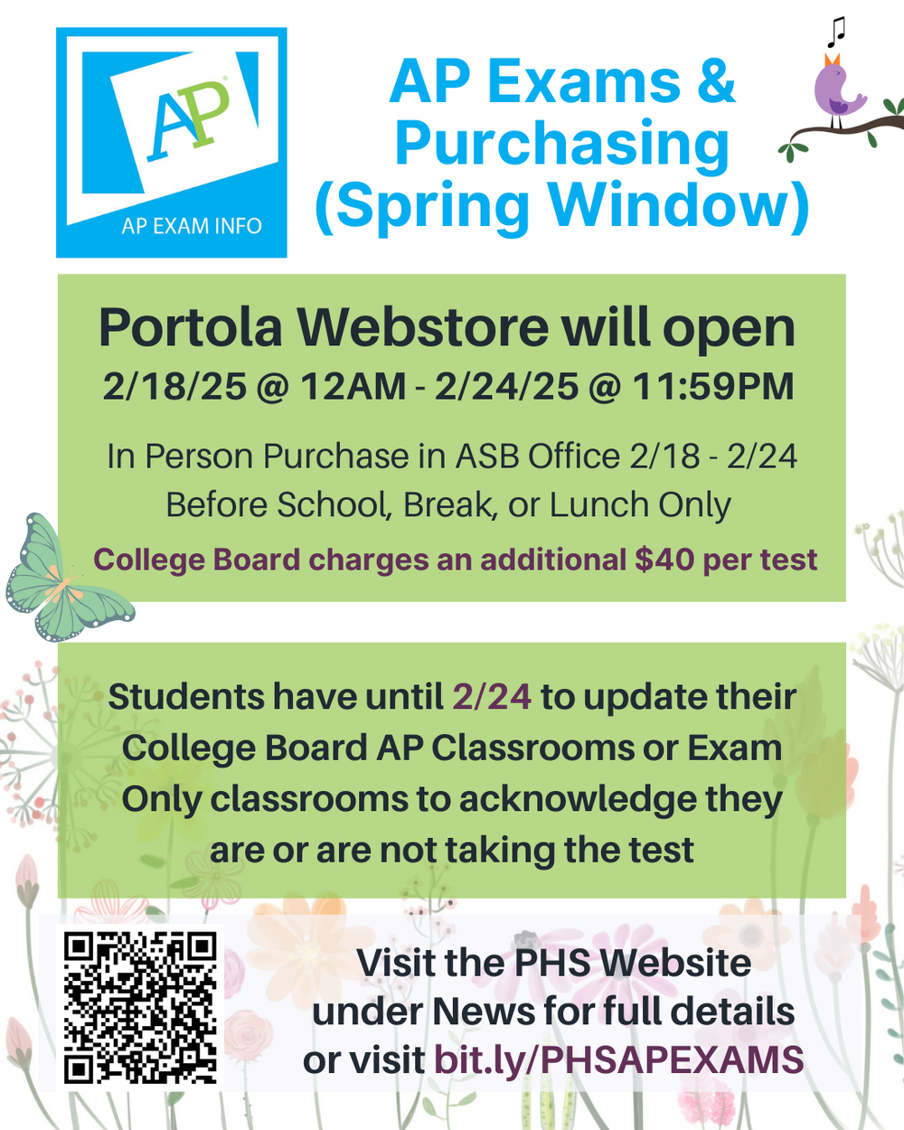 Spring AP Purchase Window