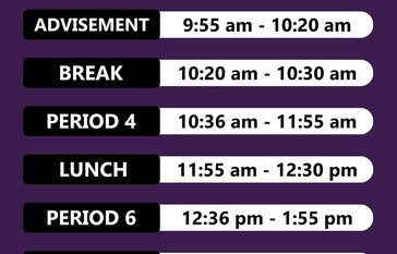 Friday 8:30 start schedule