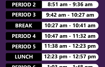 Monday Schedule