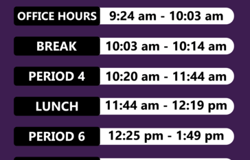 Wednesday Even Schedule