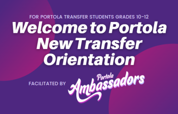 Welcome to Portola New Transfer Orientation