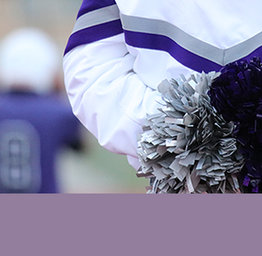 Cheer jacket and pom poms