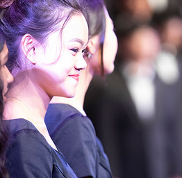Choir girl smiling