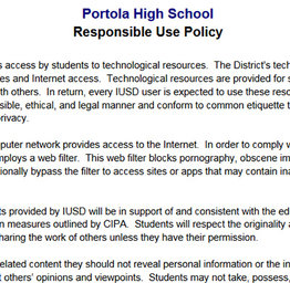 PHS Responsible Use Policy Screenshot