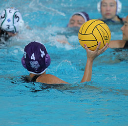 Girls playing water polo