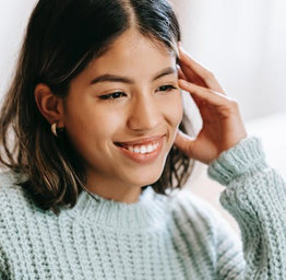 Young girl smiling