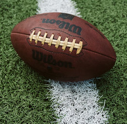 Football ball on line