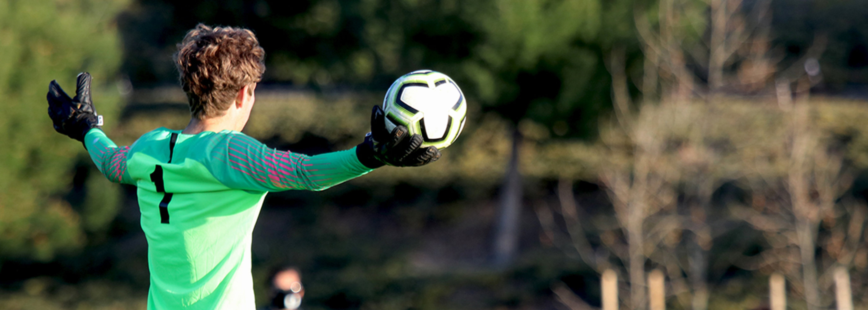 Goal keeper with arms out