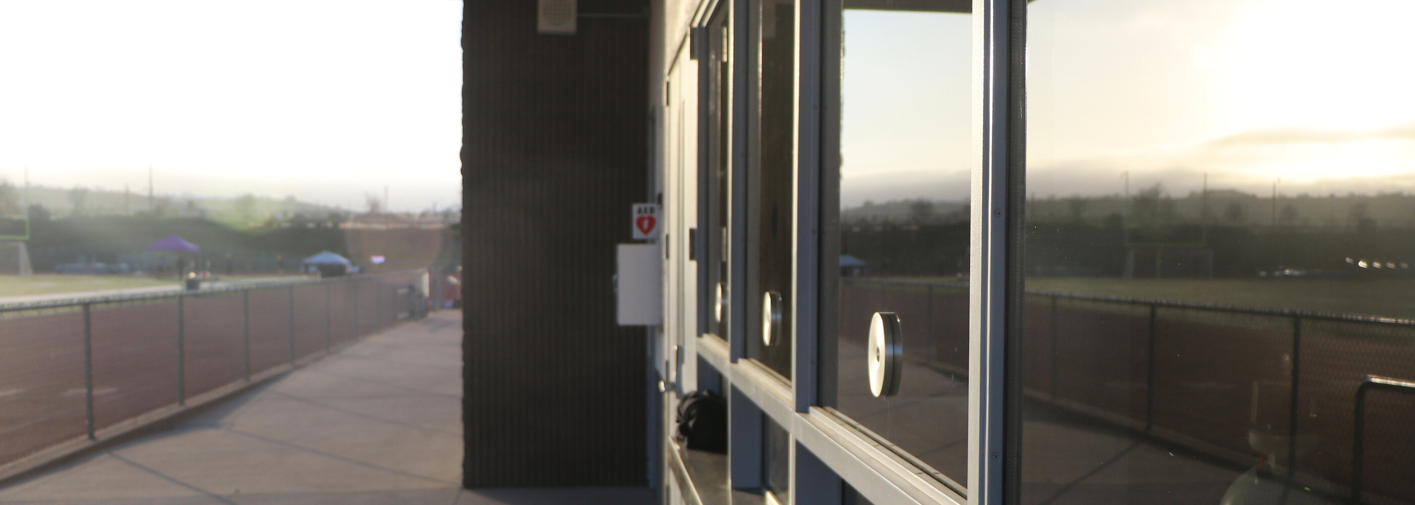 Snakc bar windows near sunrise