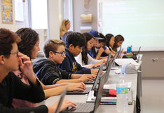 students on chromebooks