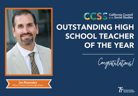 Jon Resendez, Outstanding High School Teacher of the Year
