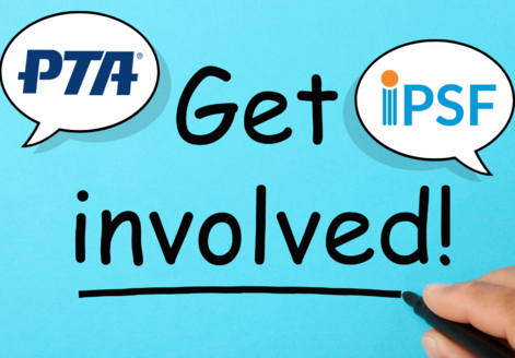 Get Involved text with PTA and IPSF logos
