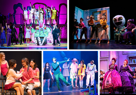 Students performing in spring theater productions at IUSD high schools.
